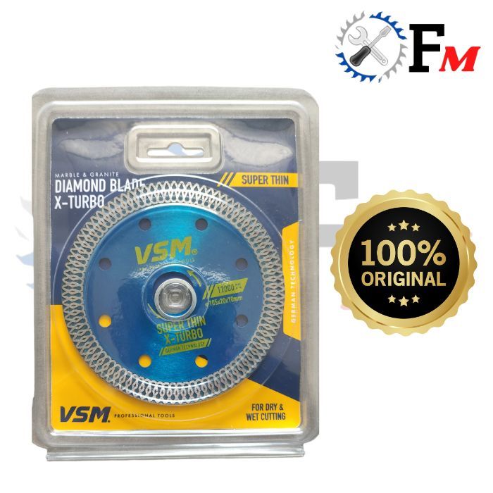 Diamond Wheel Slim Turbo X 4 inch VSM / Mata Gerinda Grinda Pisau Potong Keramik Granit Superthin 4"