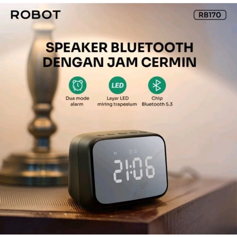 Robot RB170 Speaker Bluetooth 5.3 with LED Display &amp; Alarm