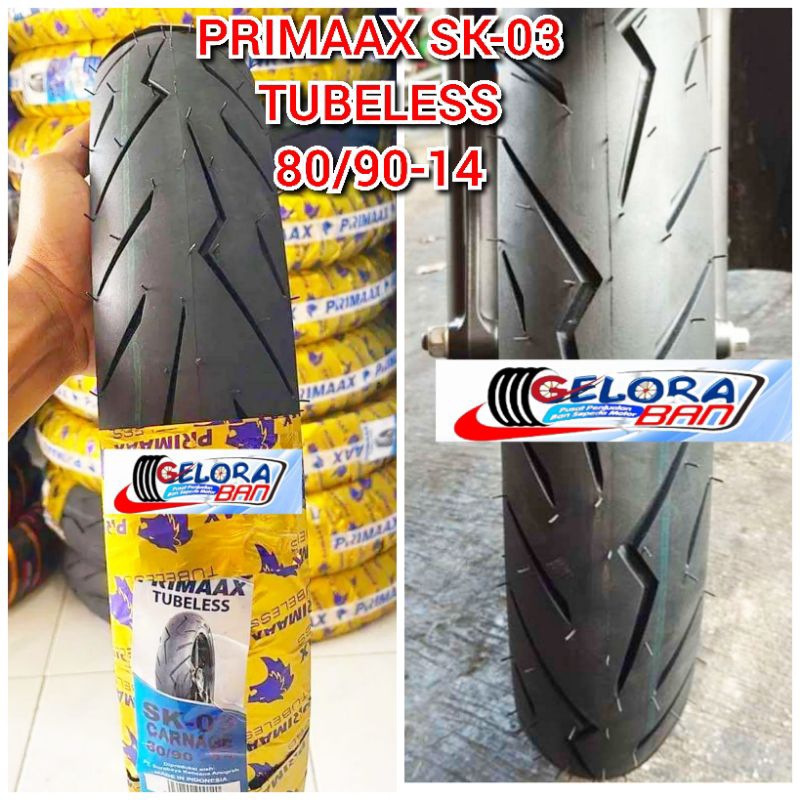 BAN MATIC TUBELES PRIMAAX SK03 80/90-14 ban primaax sk03 ring 14 ban matic SK 03 80/90-14 ban primaa
