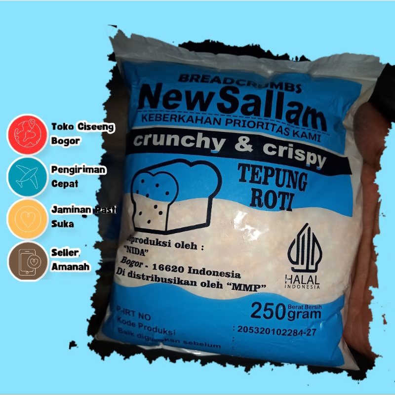 

Tepung Roti Sallam Nida 250gr Breadcrumbs newsallam crunchy dan crispy