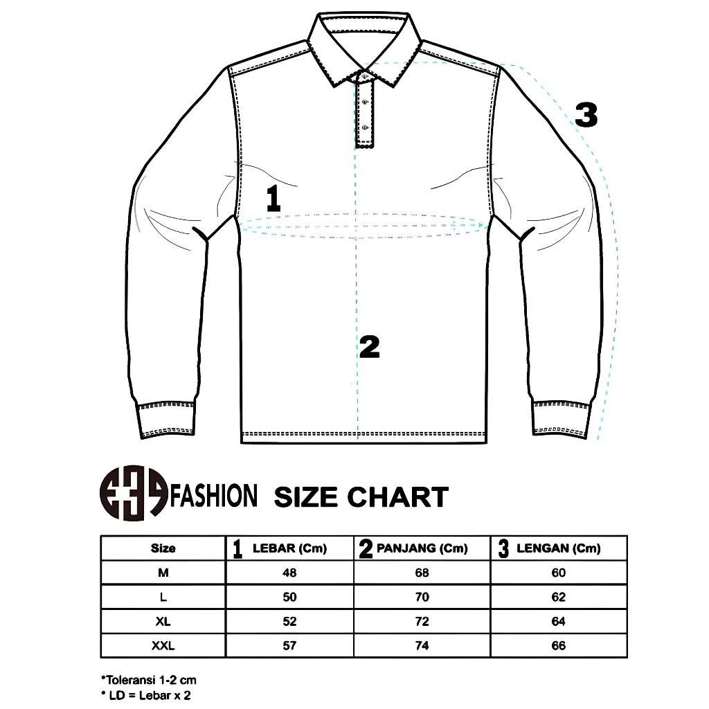 QH Kaos Kerah Orange Lengan Panjang / Kaos Polo Shirt Polos Panjang Oren