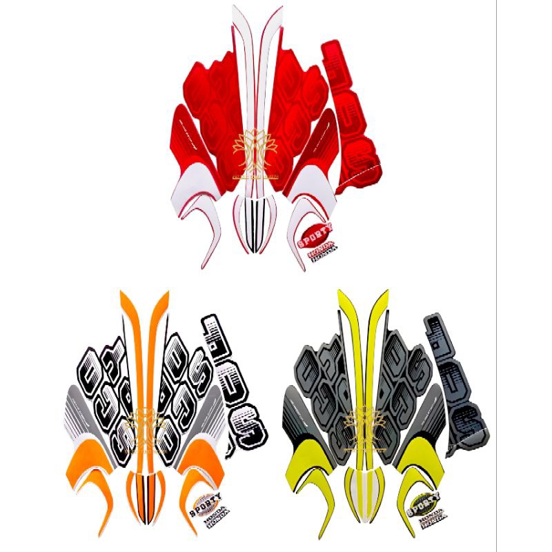 Stiker Striping Lis Les Body Motor Honda Scoopy Sporty 2017 Standar Full Set