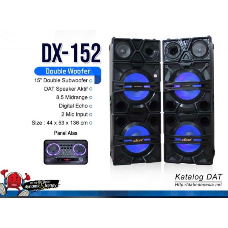 SPEAKER AKTIVE DAT 15 INCH DOUBLE WOOFER DX 152