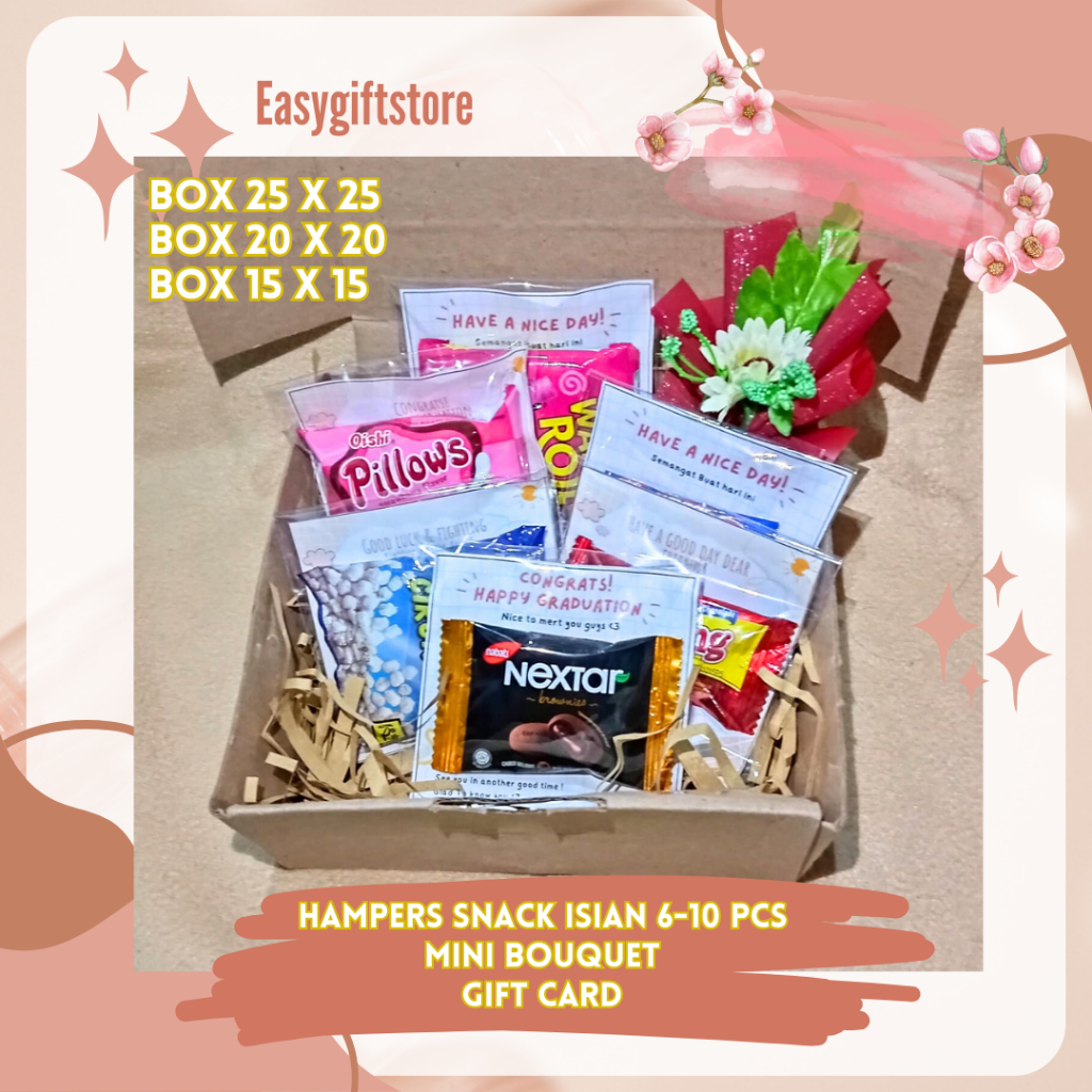 

EASY GIFT - HAMPERS SNACK KADO WISUDA / HAMPERS WISUDA MURAH / HAMPERS HADIAH WISUDA