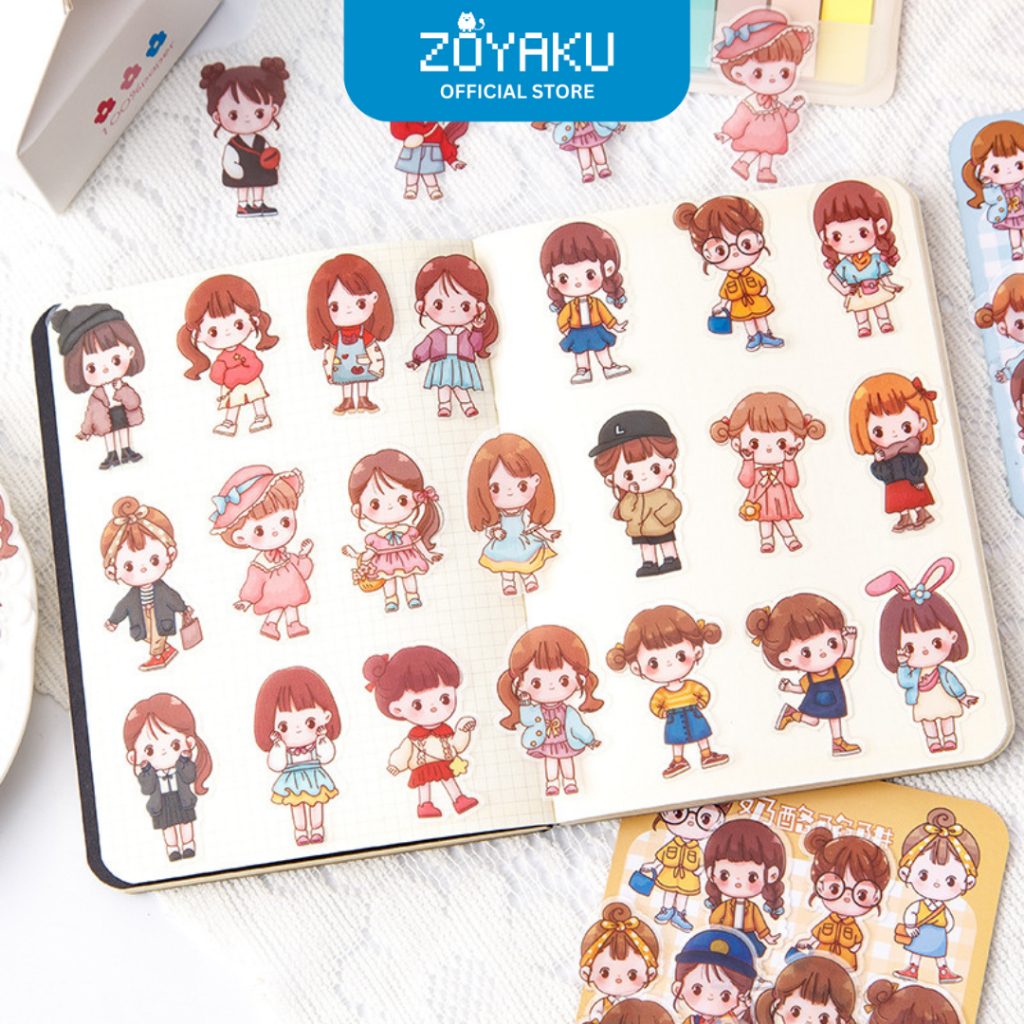 

(40pcs) Stiker Lucu Model Korean Girl DIY Design Dekorasi Buku Scrapbook Handbook STK2005