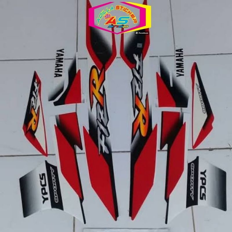 Stiker StripingLis  Body Standar Fizr 2002 Merah Putih Sticker poswan