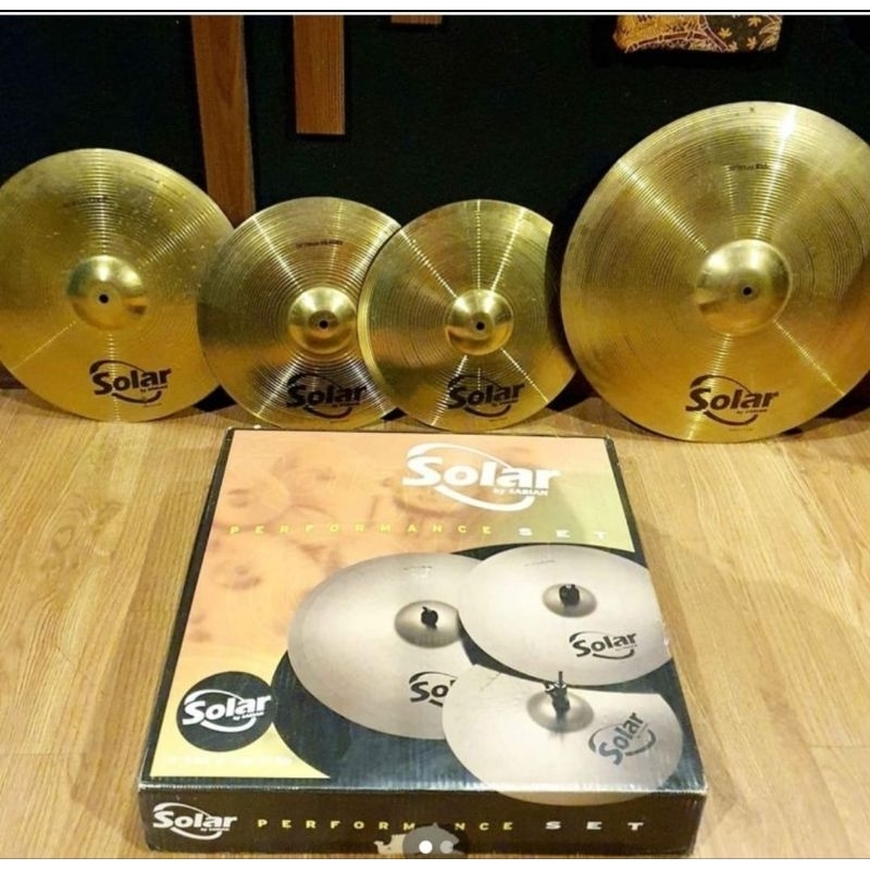 Cymbal set Sabian Solar Mulus lengkap dengan Dus