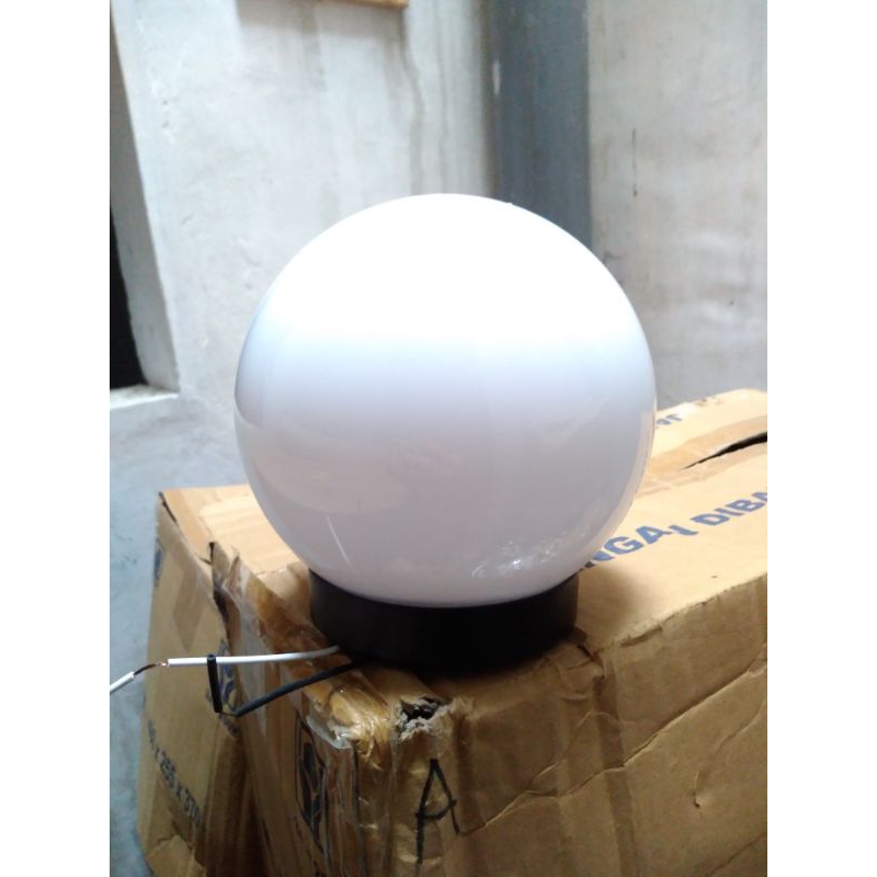 Kap lampu taman 6 inch bulat putih/diameter 15cm