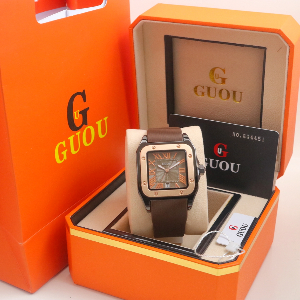 Jam Tangan Wanita Guou 100% Original Paker Box Original Kartu Paperbag