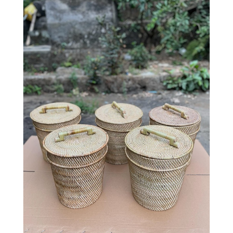 Tempat Sampah Rotan | Keranjang Sampah Rotan
