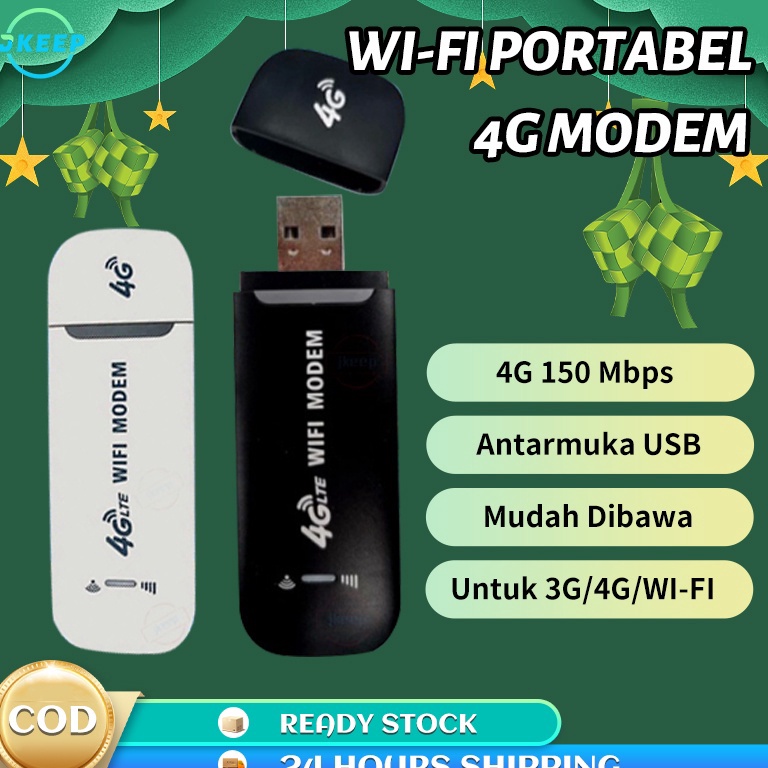 Termurah dan terbaik &gt;&gt; [Ready Stock] Modem WIFI 4g All Operator 150 Mbps Modem Mifi 4G LTE  Modem WIFI  Travel USB Mobile WIFI Support 10 Devices COD