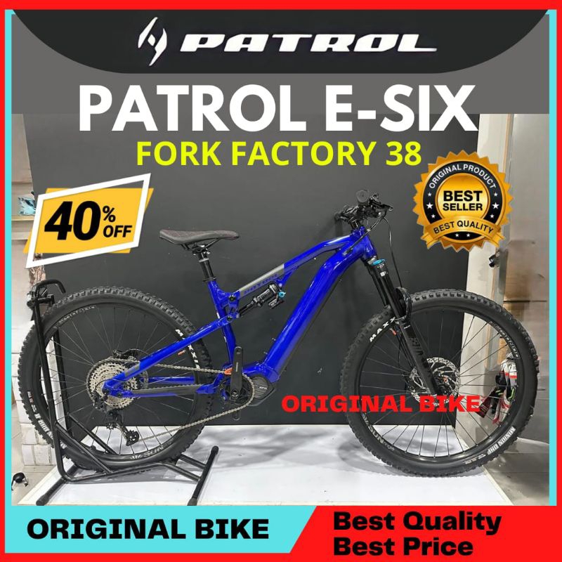 Sepeda Gunung E - BIKE PATROL E-SIX Fork Float Factory 38