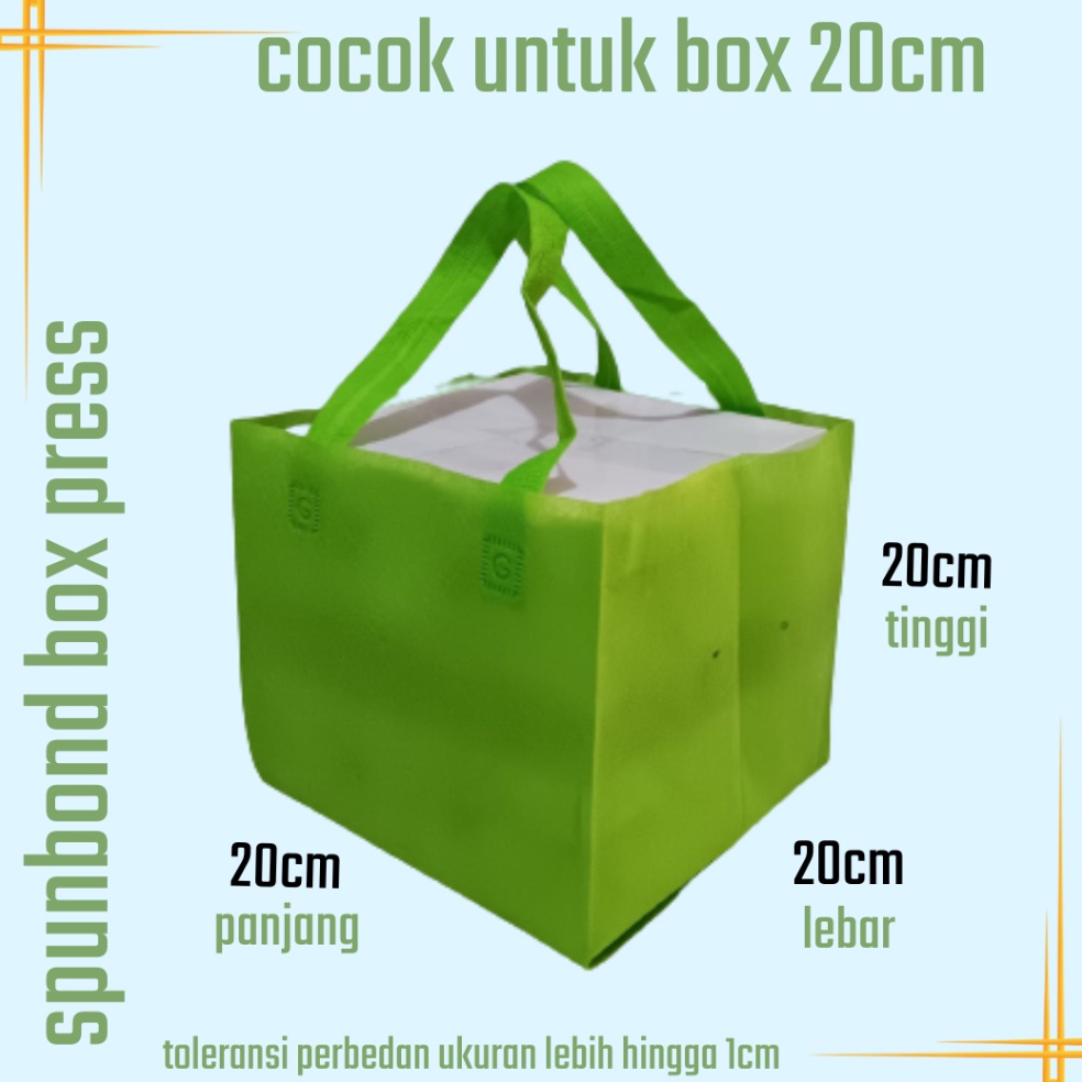 

DISKON BRANDS FESTIVAL Tas hajatan tas kotak nasi tas besek handle lipat samping box 20 x 20 kotak snack kotak nasi berkat