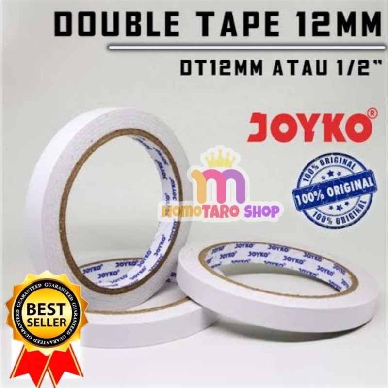 

Double Tape Joyko 1/4, 1/2, dan 1 Inch/ Lem Perekat 2 Sisi Merek Joyko