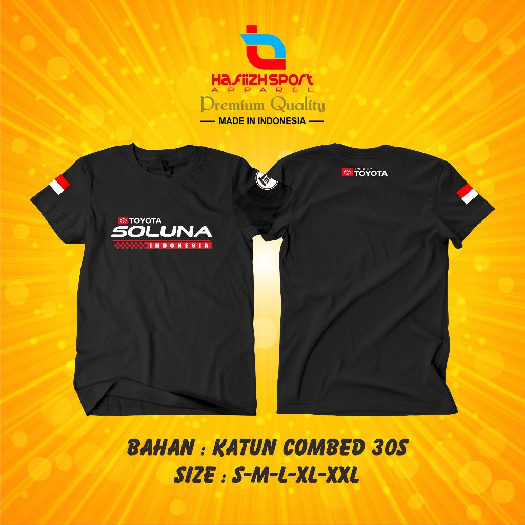KAOS BAJU TOYOTA SOLUNA INDONESIA PREMIUM ADEM