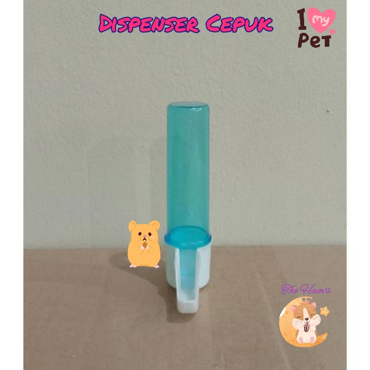 (The Ham's) Dispenser Tabung Kotak Kecil Mini Cepuk Tempat Pakan Wadah Minum Makanan Burung Kenari L