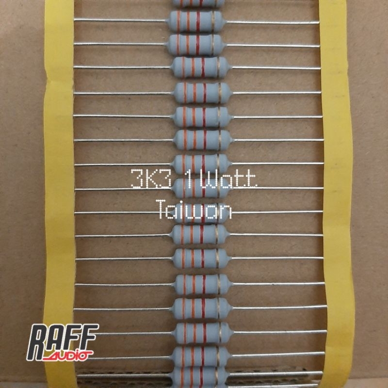 Resistor 3K3 3.3 Kilo Ohm 1 watt Taiwan 5%