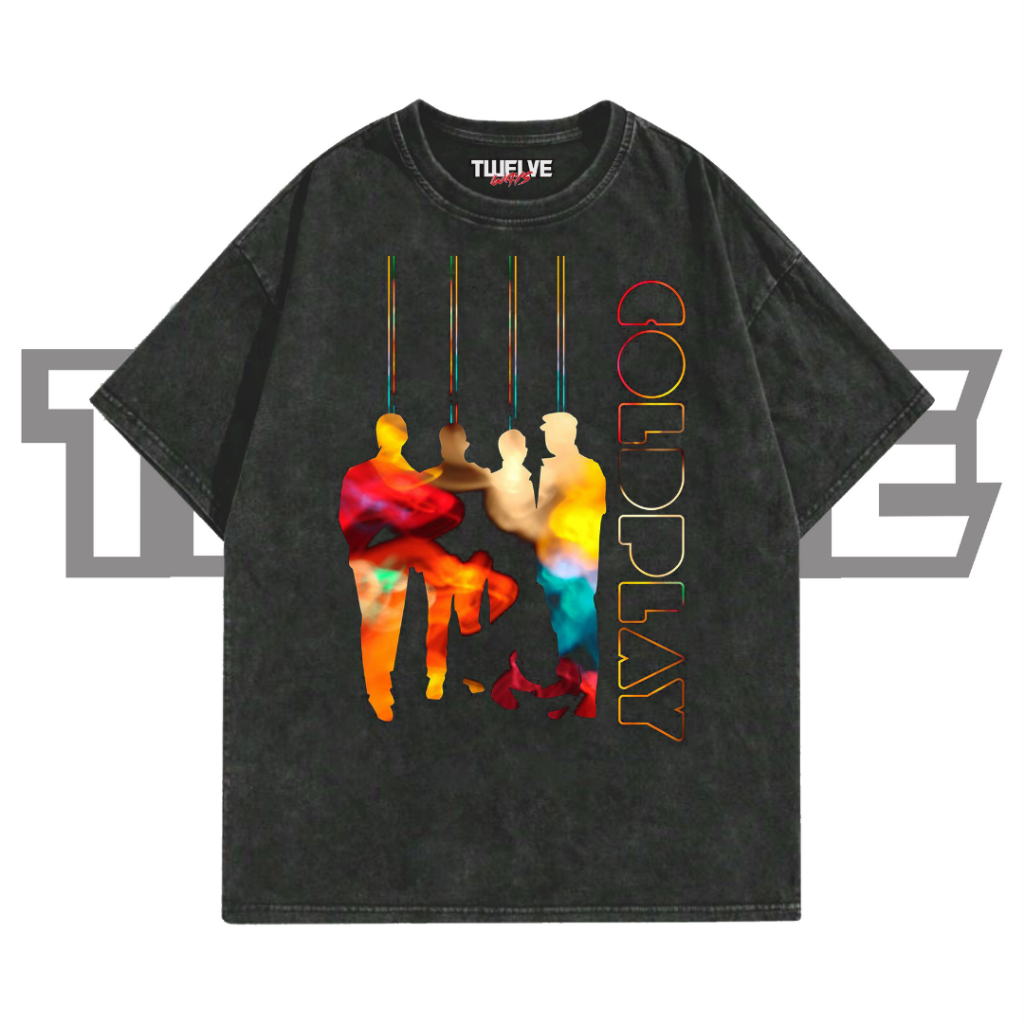 COLDPLAY Oversize T-Shirt | Kaos Musik | Atasan Pria Wanita | Kaos Oversize Coldplay Cowo Cewe Unise