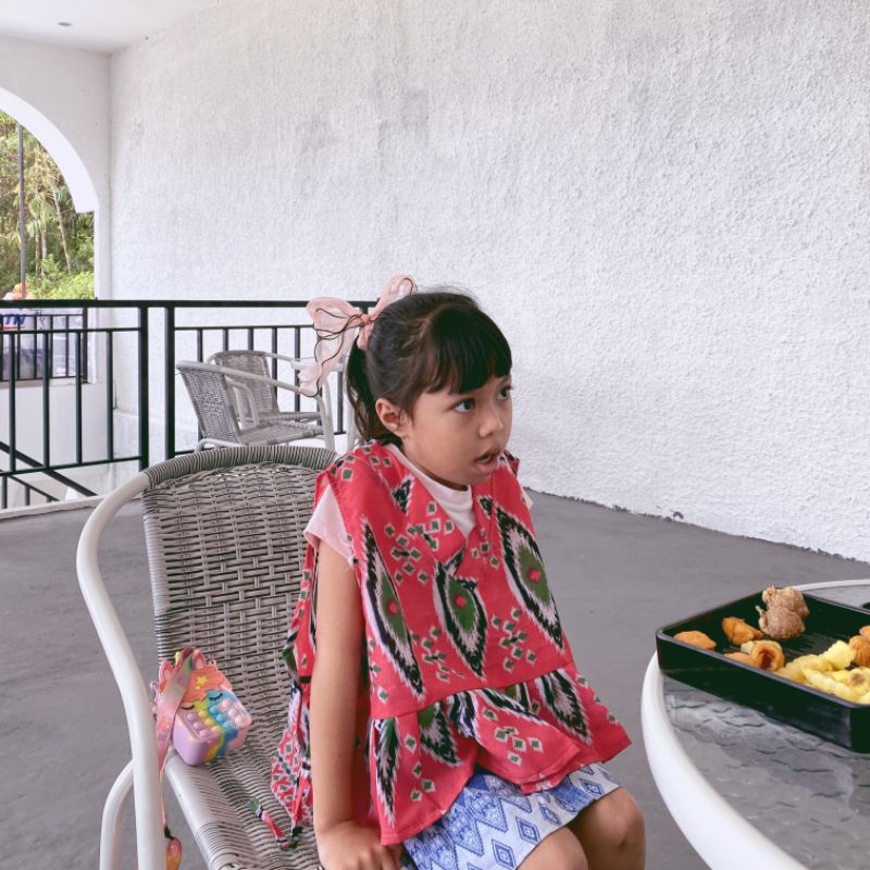 VEST BATIK TALI SAMPING KOREAN STYLE ATASAN ANAK ANAK PEREMPUAN LAKI LAKI UNISEX COD TERMURAH TERLAR