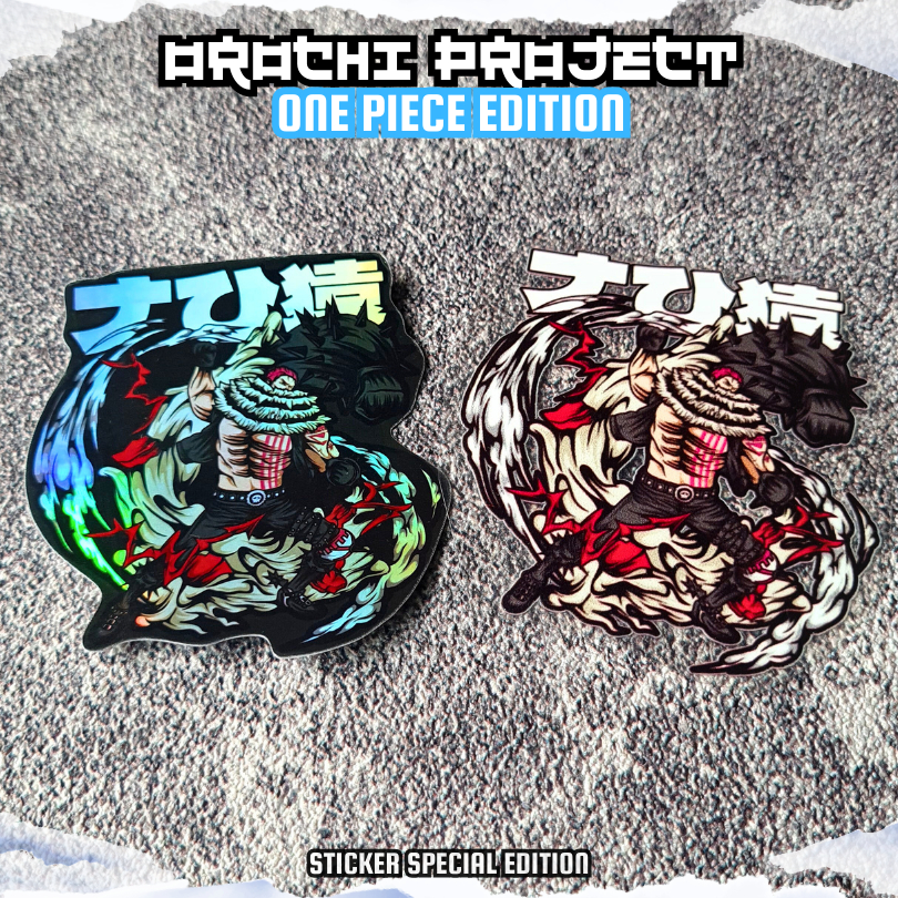 

Sticker Stiker Anime Charlotte Katakuri One Piece Hologram DTF UV Anti Air HP Laptop Tumbler Motor Helm