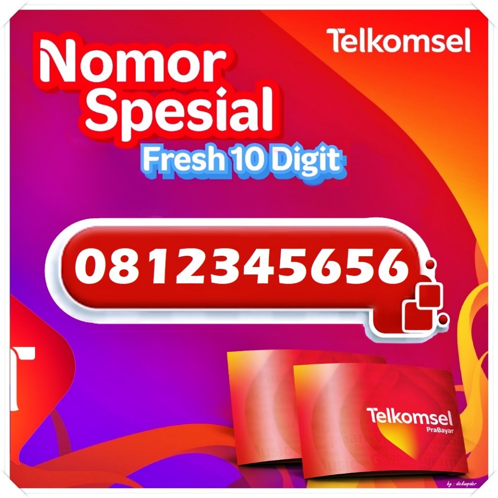 Nomor perdana cantik Telkomsel 10 Digit Prabayar naik urut 123456 ABAB