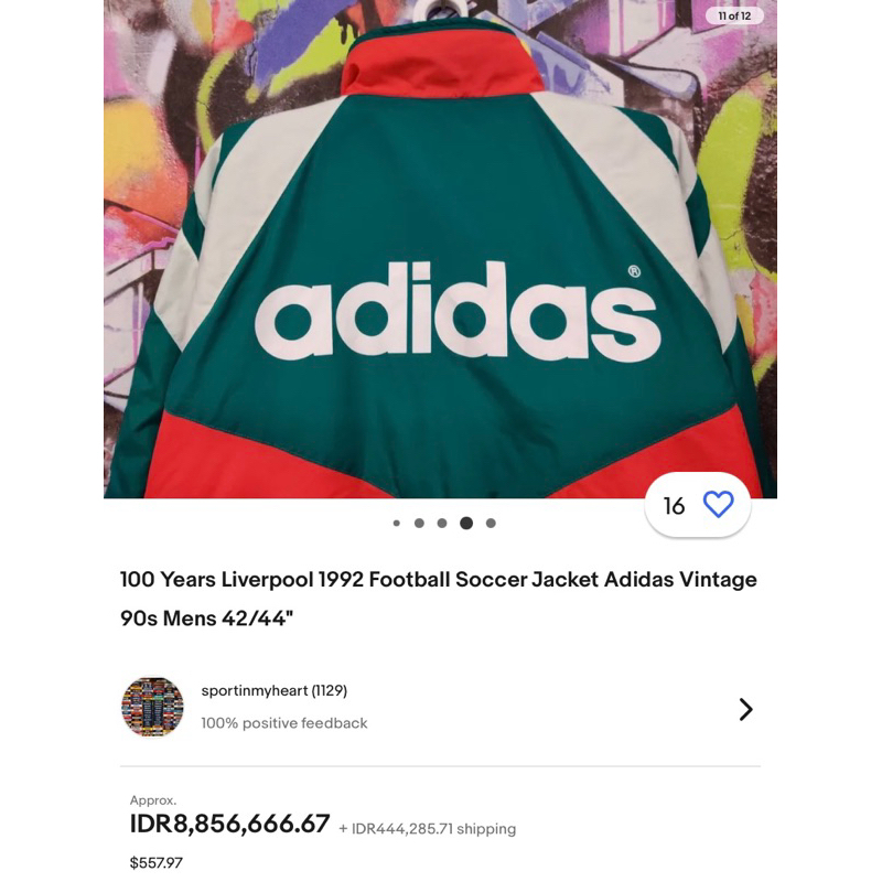 windbreaker 90s adidas liverpool big logo ( SOLD OUT ) ( SOLD OUT )