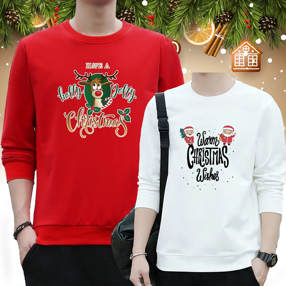 Kaos Natal Dewasa Terbaru Baju Natal Dewasa Terkini Kaos Natal Tangan Panjang Sweater Pria Distro Sw