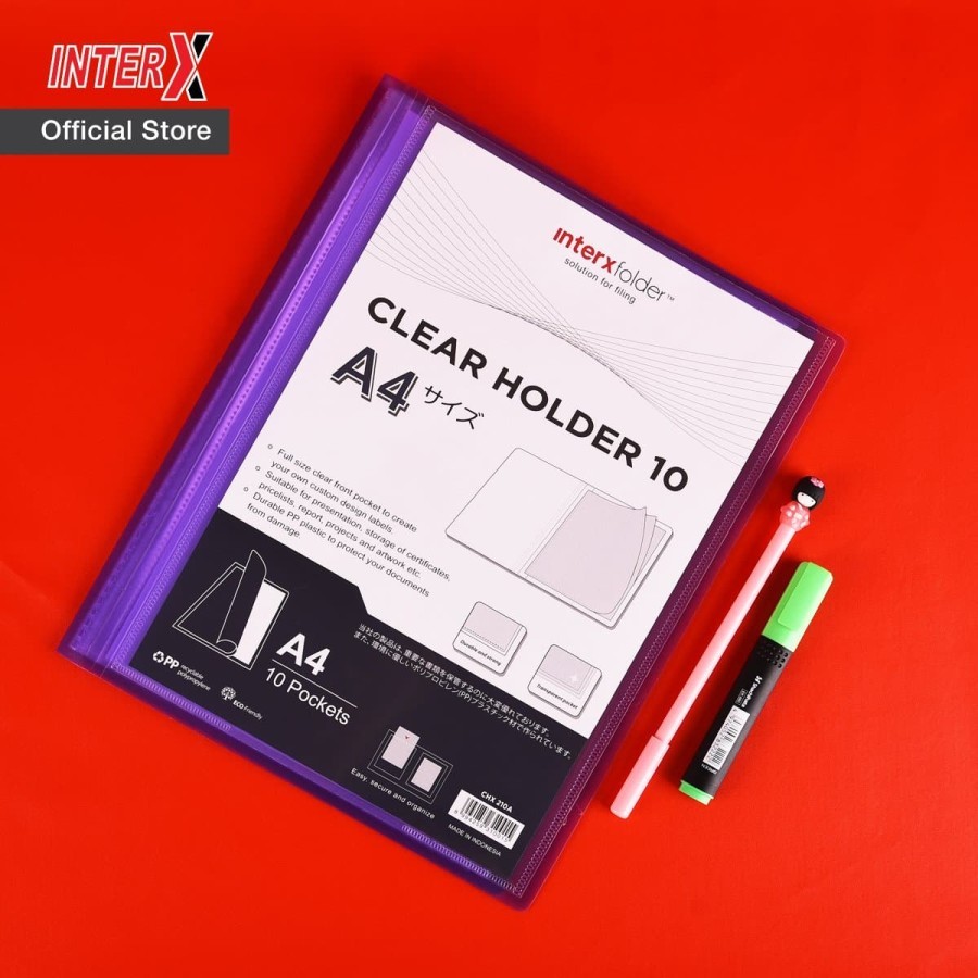 

Clear holder A4 10 lembar inter x folder