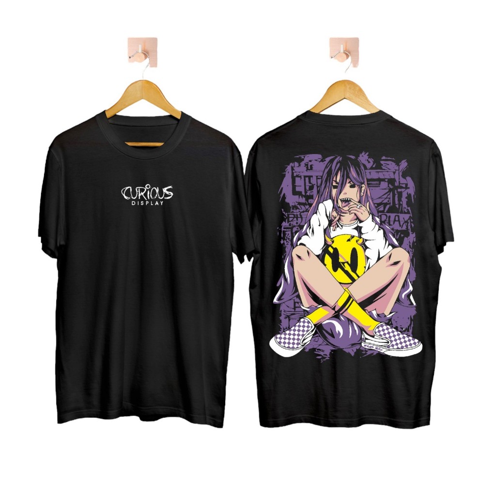 Baju Kaos Curios Hitam (COD)/Baju Brand Lokal/Brand Lokal Baju/Others/Kaos Pria Dewasa/Baju Brand Lo