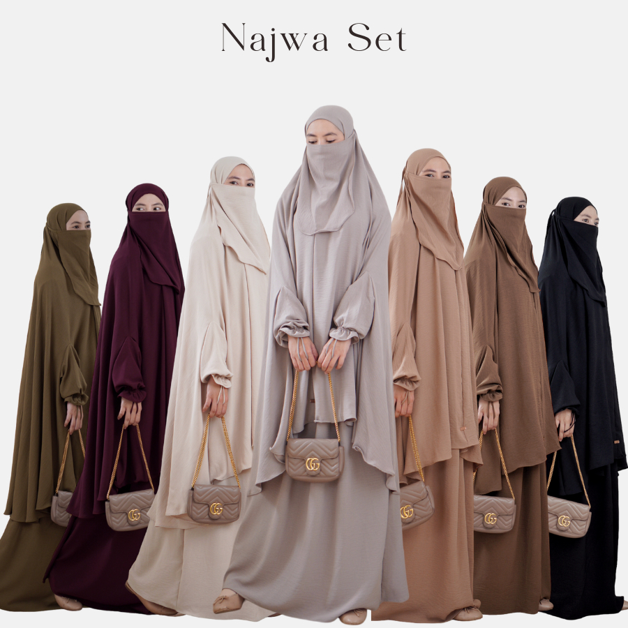NAJWA SET/ FRENCH KHIMAR ROK CADAR SYARI'