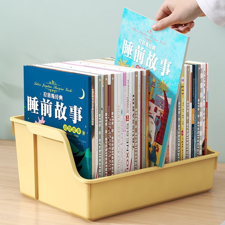 LANGSUNG ATC.. Greenland Rak Buku Plastik Foldable Desktop Box Rak Box File Kotak Penyimpanan Buku A