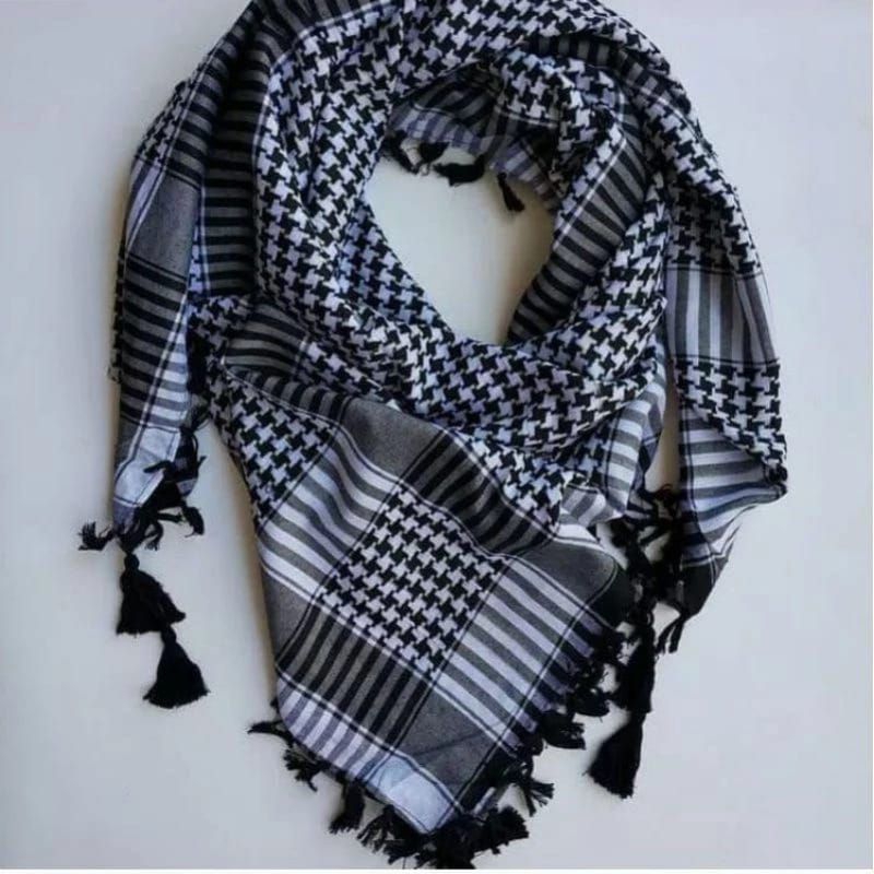 Sorban Palestine Hitam Putih/surban Santri Habib