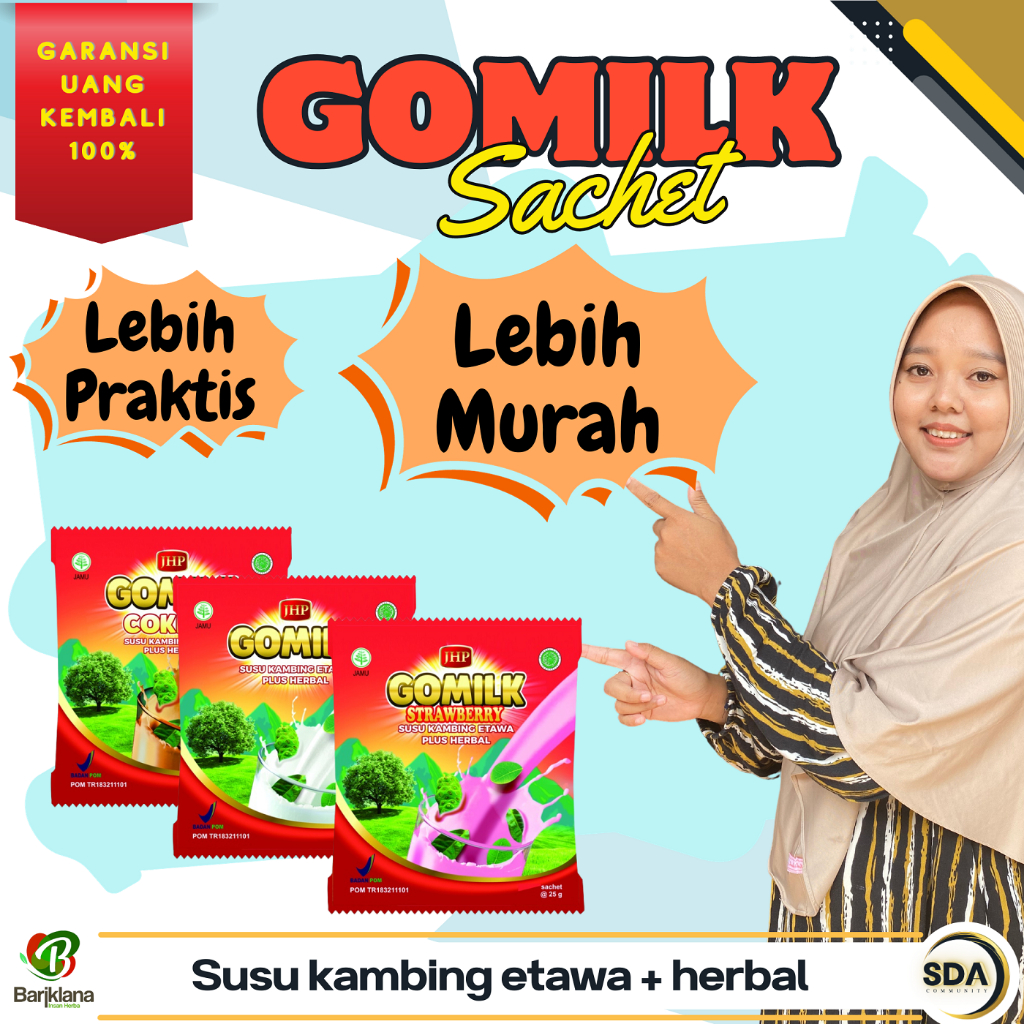 

Gomilk Sachet Susu kambing Etawa Plus Herbal