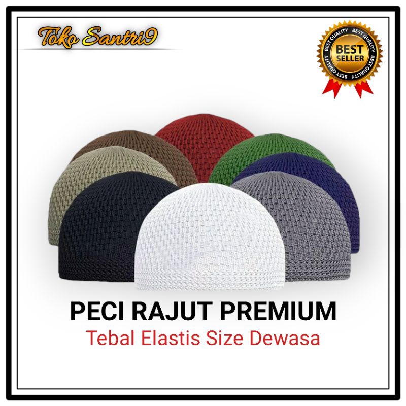 PECI RAJUT PREMIUM | PECI / KOPIAH / KOPYAH RAJUT DEWASA MURAH