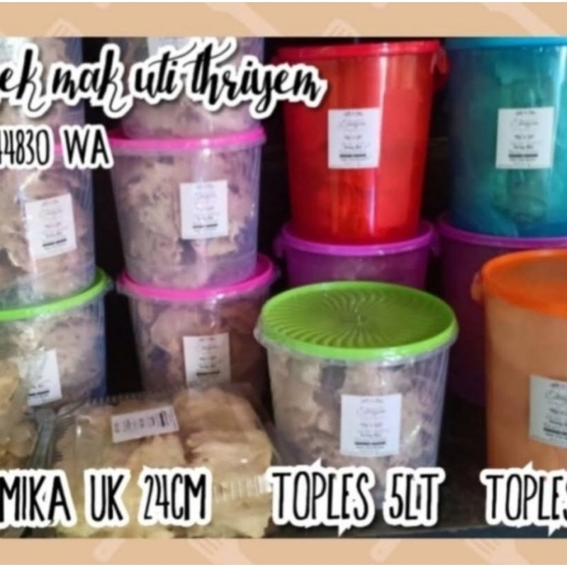 

Peyek Toples Jumbo 5LT/Rempeyek/Peyek Kacang/Peyek Rebon/Peyek Teri Medan/Peyek Kacang Hijau