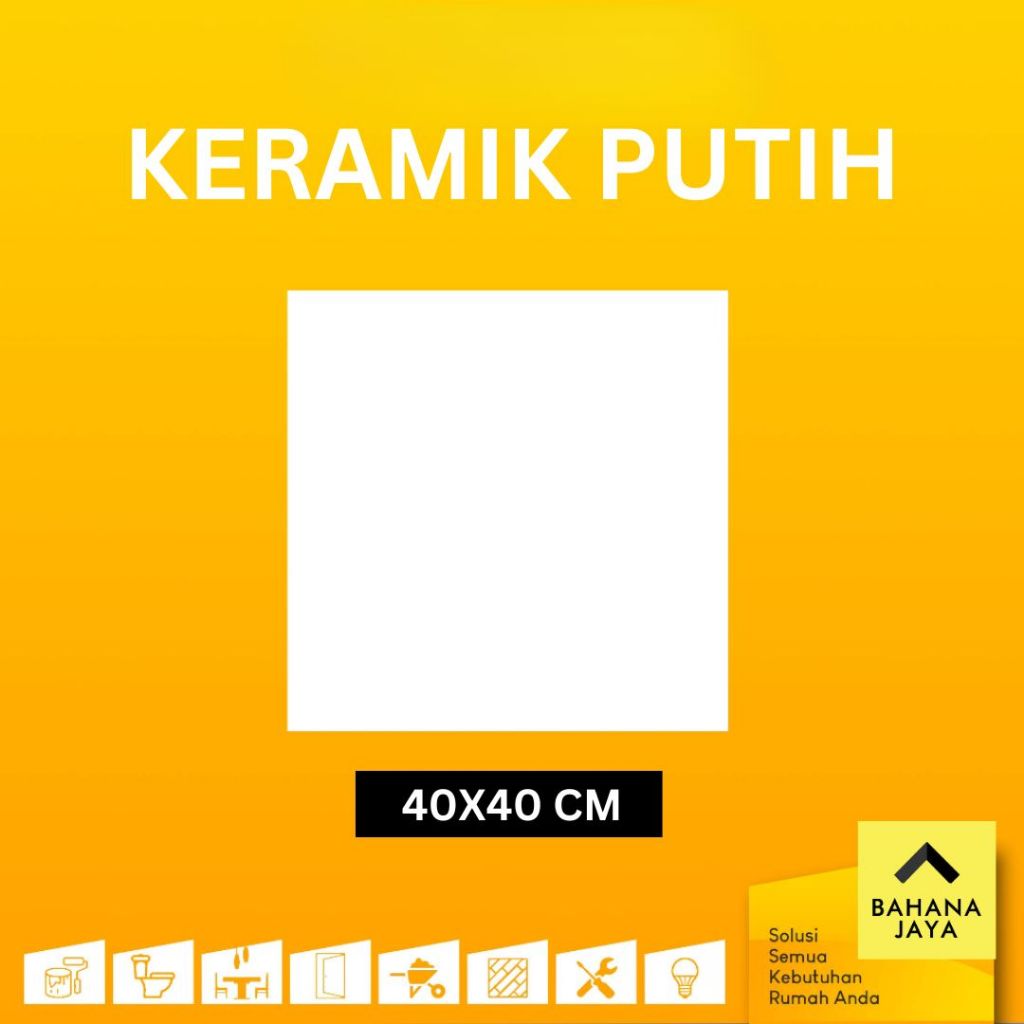 Keramik Putih Polos 40x40 30X30 Tehel Putih Polos Tehel Murah Keramik Murah - MANADO