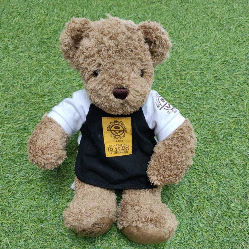 Boneka Teddy Bear The Coffee Bean Seragam Barista Original Rich - hadiah ulang tahun