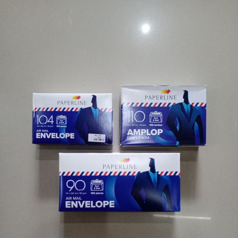 

Amplop Garis Merk Paperline Ukuran 104,110,90 (D1507, D1506, D1518)