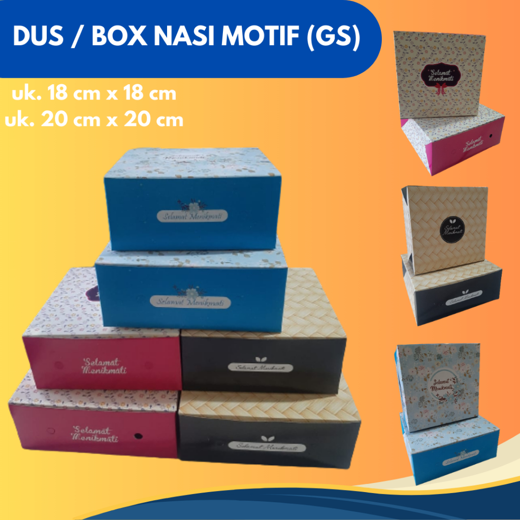 DUS MAKAN / NASI KOTAK MOTIF | MODEL GAYA SELIP