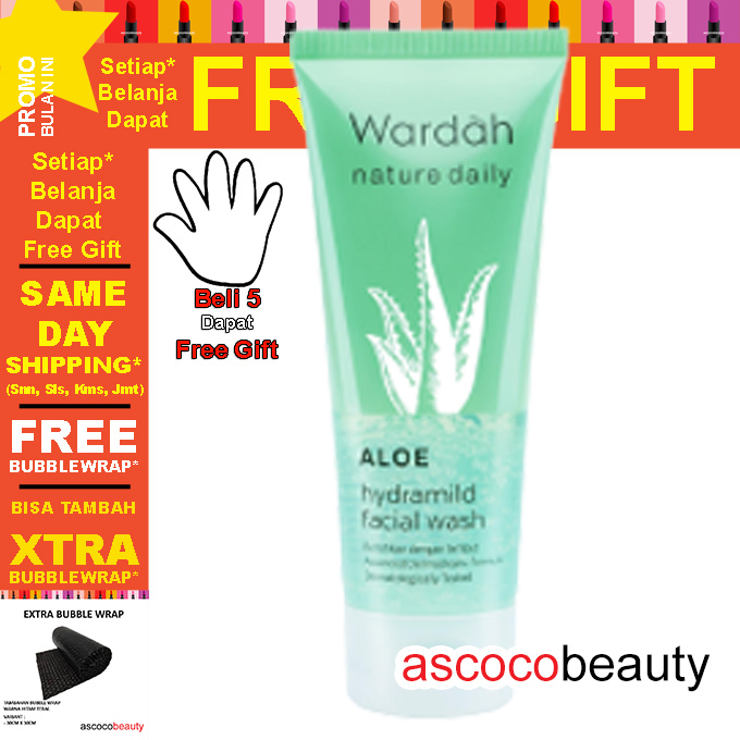 Wardah Aloe Hydramild Facial Face Wash Aloe Vera Melembabkan Sabun Cuci Muka Wajah ✰ ascocobeauty ✰