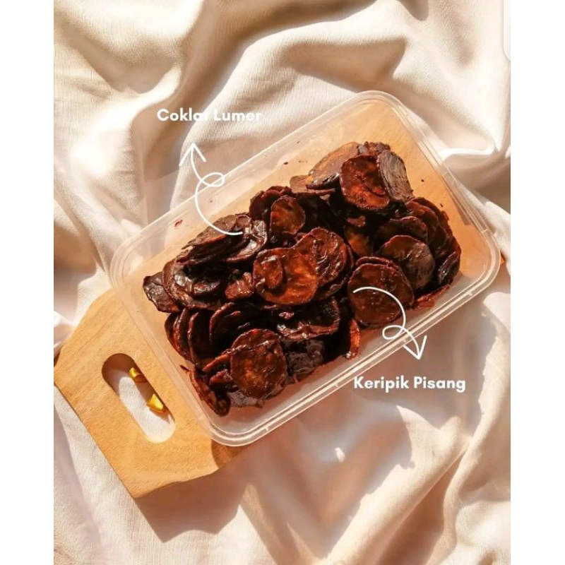 

bans.rut/keripik pisang cokelat lumer/camilan manis