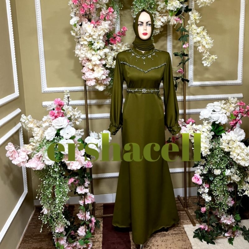 GAUN PESTA GAUN DAISHA BAHAN MAXMARA SILK GAUN TERBARU