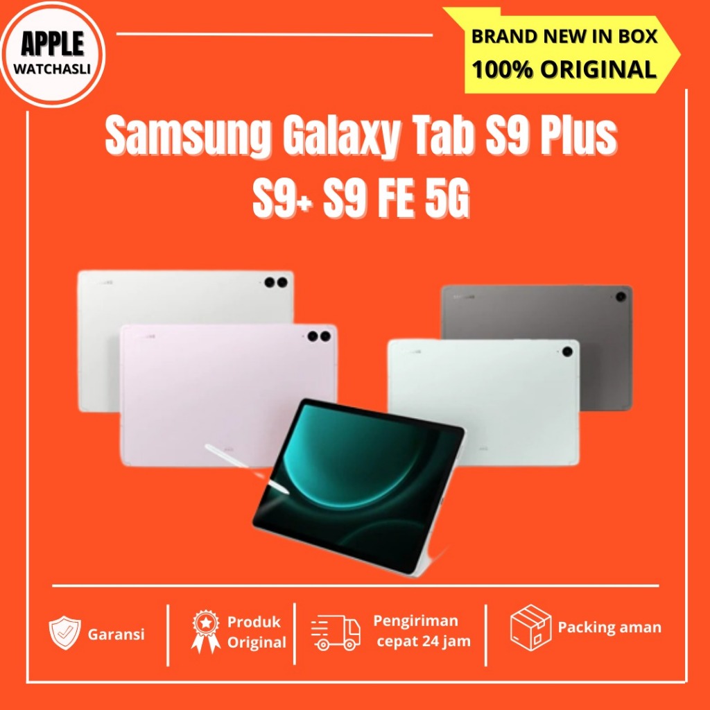 Samsung Galaxy Tab S9 FE | S9 FE Plus + 128GB 256GB 5G SEIN (RESMI) GRAY LIGHT GREEN LAVENDER SILVER
