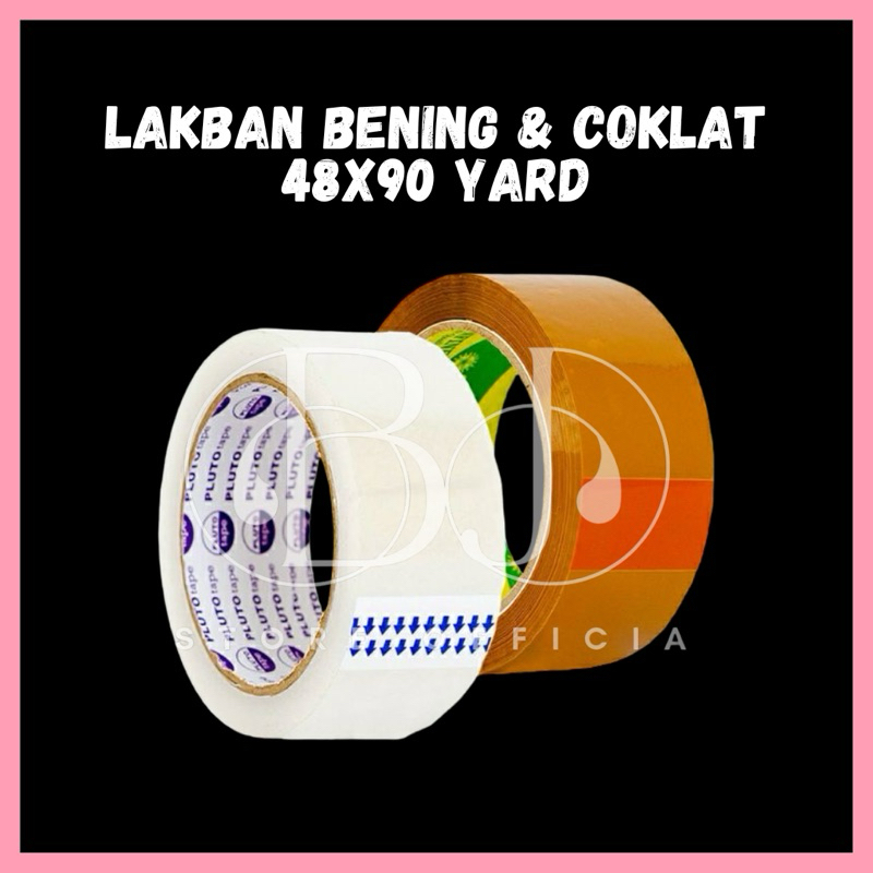 

Lakban Isolasi Bening Coklat 48mm x 90yard