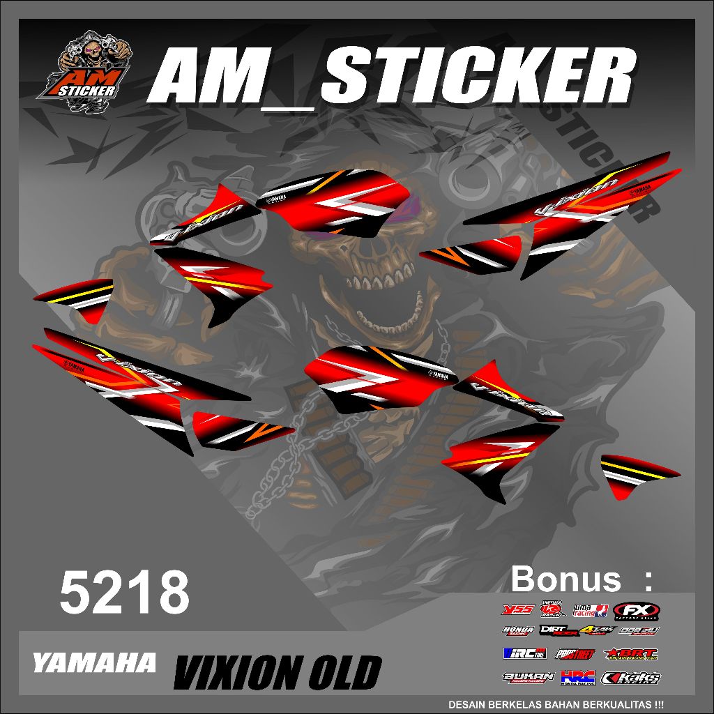 5218 Striping Yamaha Vixion Old - Striping Variasi List Vixion Old LIS Semi full
