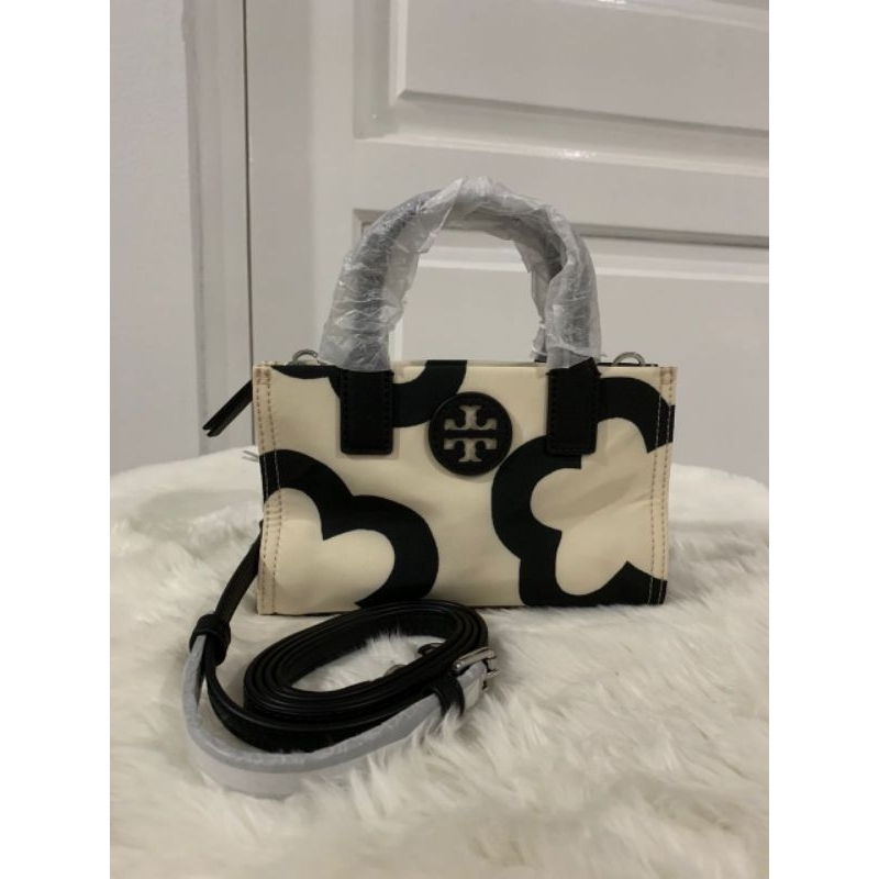tb ella mini tote french cream flower