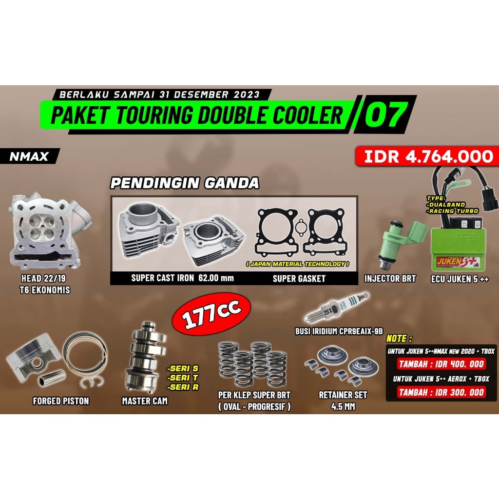 PAKET BORE UP NMAX 5 | 177 CC | BRT