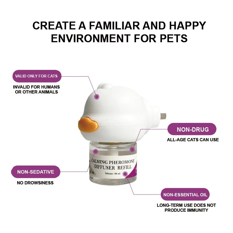 Cat Calming Pheromone Diffuser / Cat Calming Liquid / Diffuser Feromon Penenang Kucing / Aromaterapi