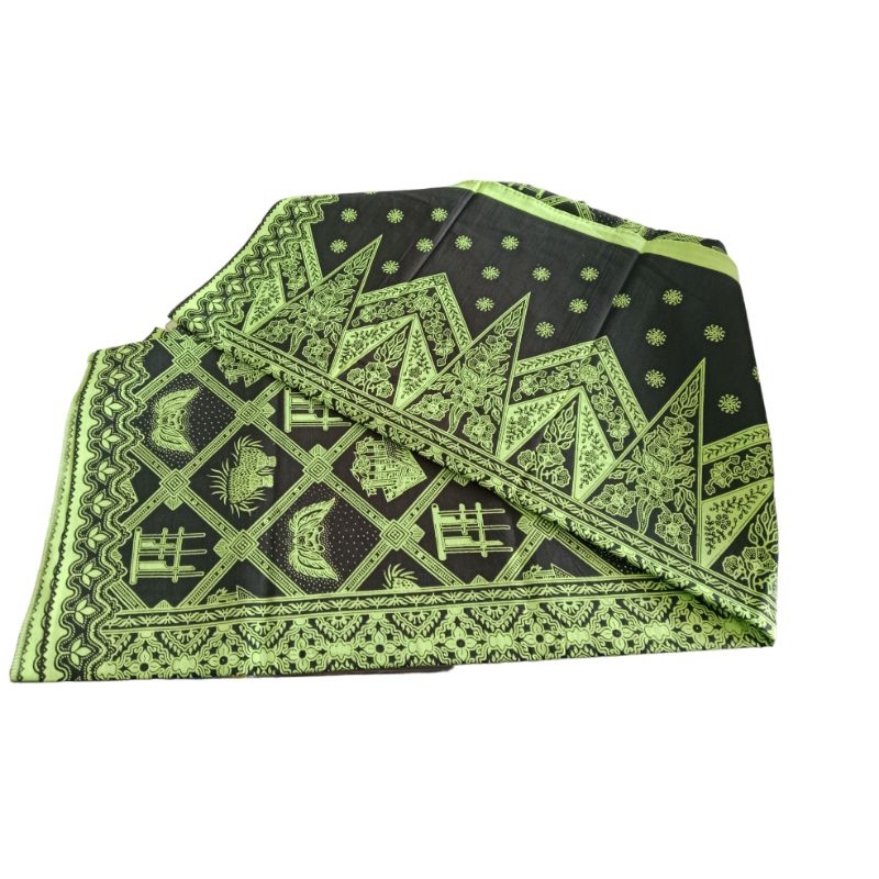 BAHAN BATIK BADUY / KAIN PANJANG BADUY HIJAU MOTIF ANGKLUNG HIJAU