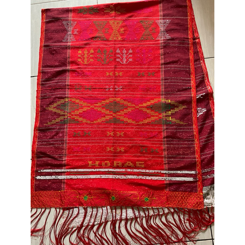 Ulos sadum simata merah muda 70x200 cm
